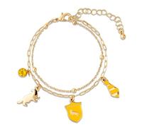 Harry Potter Hufflepuff Charms - Pulsera de cadena ajustable