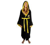 HARRY POTTER Hufflepuff Hooded Bathrobe for Adults | One Size Fits Most