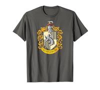 Harry Potter Hufflepuff House Crest Camiseta, Hombre, Asfalto, S