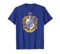 Harry Potter Hufflepuff House Crest Camiseta, Hombre, Azul Real, S
