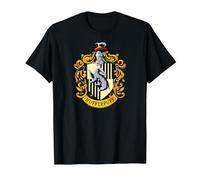 Harry Potter Hufflepuff House Crest Camiseta, Hombre, Negro, S