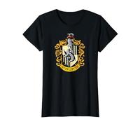 Harry Potter Hufflepuff House Crest Camiseta, Mujer, Negro, S