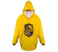 Harry Potter: Hufflepuff - Manta extragrande con capucha, color amarillo, amarillo, Talla única