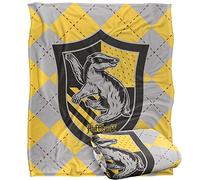 Harry Potter Hufflepuff Plaid Sigil Officially Licensed Silky Touch Super Soft Throw Blanket 152 x 127 cm