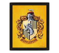 Harry Potter Hufflepuff - Póster lenticular 3D enmarcado (10 cm x 20,3 cm), color amarillo, gris y negro