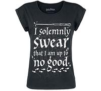Harry Potter I Solemnly Swear Mujer Camiseta Negro M 100% algodón Vorne Bedruckt Ancho