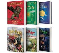 Harry Potter Illustrated Collection 1-6 (Harry Potter and the Sorcerer’s Stone, the Chamber of Secrets, the Prisoner of Azkaban, Fantastic Beasts, Quidditch Through the Ages, The Tales of Beedle the