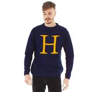 HARRY POTTER Jersey de Navidad Jersey Azul Unisex Tejido con Letra H de Harry