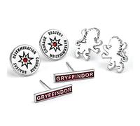 HARRY POTTER Juego de 3 pendientes oficiales de Harry Potter Gryffindor, Medium, Zinc, Sin piedras preciosas