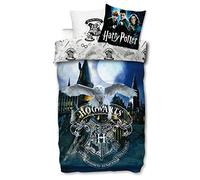 Harry Potter - Juego de cama (135 x 200 cm, 80 x 80 cm, 2 piezas, 1 funda nórdica y 1 funda de almohada de 100% algodón, certificado Öko-Tex Standard)