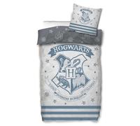 Harry Potter - Juego de funda nórdica y funda de almohada (135 x 200 cm, 80 x 80 cm, 2 piezas, reversible, algodón Hogwarts)