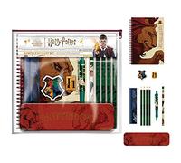HARRY POTTER - Juego de papelería de 11 piezas, diseño de casas de Hogwarts