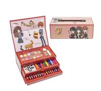 Harry Potter Juego de Papelería, Incluye Lápices de Color, Rotuladores, Acuarelas, Pincel, Esponja, Lapiz, Borrador, Ceras de Color, Cuaderno, Estuche Maletin, Set Escolar Niños