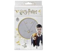 Harry Potter Juego oficial de collar y pendientes Golden Snitch de The Carat Shop, Zinc