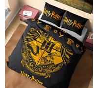 Harry Potter Juegos de Fundas Nórdicas, Pack con Funda de Edredón y Almohadas - Disponible en Varios Tamaños (Negro Doble)