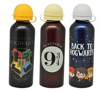 Harry Potter Kids Botella de agua de aluminio 500 ml, 1 botella deportiva de color aleatorio, termo ligero con tapa para niños de 3 años +