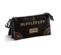 Harry Potter Legacy Hufflepuff - Estuche Triple, marrón, 23 x 11 cm