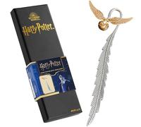 Harry Potter Marcapáginas Originales Metal, Marcadores de Libros para Niños, Mujeres, Estudiantes, Profesores, Accesorios de Lectura (Snitch Dorada)