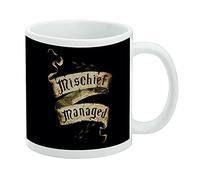 Harry Potter Mischief Managed Taza de café de cerámica, tazas de regalo novedosas para café, té y bebidas calientes, 325 ml, color blanco