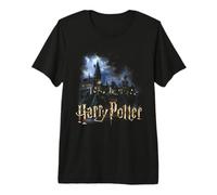 Harry Potter Moon Over Hogwarts Camiseta Premium
