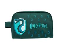 Harry Potter Neceser Slytherin - Tamaño Viaje avión - Almacenamiento de Aseo y cosméticos - Asa de Transporte - Cierre con Cremallera - Accesorio Oficial Hogwarts