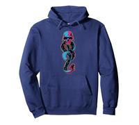 Harry Potter Neon Dark Mark Sudadera con Capucha, Unisex para Adultos, Azul Marino, L