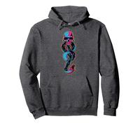 Harry Potter Neon Dark Mark Sudadera con Capucha, Unisex para Adultos, Jaspeado Oscuro, M