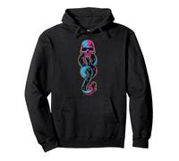 Harry Potter Neon Dark Mark Sudadera con Capucha, Unisex para Adultos, Negro, S