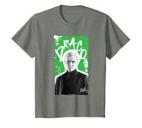 Harry Potter Nuevo Diseño 2025 Draco Malfoy Camiseta, Niños, Verde Militar Jaspeado, 12 años