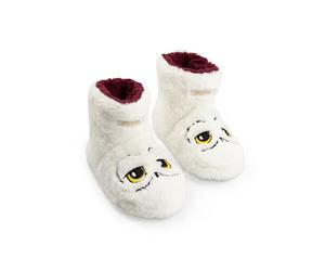 Harry Potter Pantuflas blancas de caña alta para niñas Hedwig | Cómodas y suaves para estar en casa | Perfectas para las noches de cine | Calzado infantil