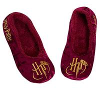 Harry Potter Pantuflas para mujeres y adolescentes Hogwarts, sin cordones, zapatillas de ballet, Burgundy, 37 EU