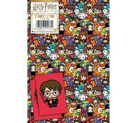 Harry Potter - Papel de regalo, 4 hojas, 4 etiquetas, tamaño de la hoja, 70 x 50 cm, producto oficial