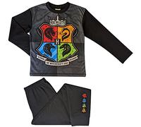Harry Potter - Pijama de manga larga para niño, pijama, negro, 5-12 años, Negro , 5-6 Años