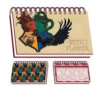 HARRY POTTER Planificador semanal (diseño de casas intrincadas), planificador diario de escritorio A5, planificador de trabajo, producto oficial