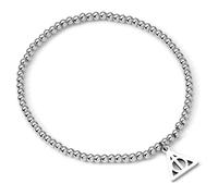 Harry Potter Pulsera de acero inoxidable con cuentas de bolas de las Reliquias de la Muert, talla única, Acero inoxidable, No es una piedra preciosa