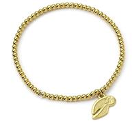 Harry Potter Pulsera de cuentas doradas de acero inoxidable, talla única, Acero inoxidable, No es una piedra preciosa