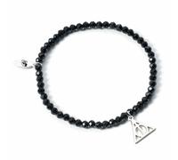 HARRY POTTER Pulsera de plata de ley con colgante de cristal de las Reliquias de la Muerte, talla única, talla única, Plata de ley