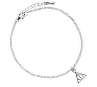 Harry Potter Pulsera de plata de ley con diseño de las Reliquias de la Muerte SCB054, 15 cm, Plata de ley