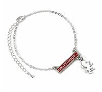 HARRY POTTER Pulsera oficial Gryffindor Bar, Medium, Zinc, No es una piedra preciosa