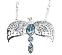 Harry Potter Ravenclaw Diadem Mujer Collar Plateado En Plata de Primera Ley
