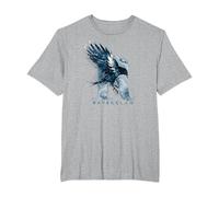 Harry Potter Ravenclaw Watercolour R Camiseta, Hombre Tallas Grandes, Gris Jaspeado, 2X Alto