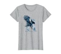 Harry Potter Ravenclaw Watercolour R Camiseta, Mujer, Gris Jaspeado, S