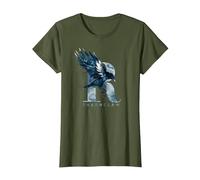 Harry Potter Ravenclaw Watercolour R Camiseta, Mujer, Verde Oliva, 3XL
