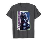 Harry Potter Rubeus Hagrid Photo Collage Camiseta, Hombre, Jaspeado Oscuro, XXL