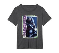 Harry Potter Rubeus Hagrid Photo Collage Camiseta, Mujer Tallas Grandes, Jaspeado Oscuro, 2XL Grande