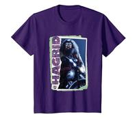 Harry Potter Rubeus Hagrid Photo Collage Camiseta, Niños, Morado, 12 años