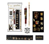 Harry Potter Set de Papelería, Incluye Lápiz, Regla, Goma de Borrar, Sacapuntas, Pegatinas y Boligrafo, Hogwarts Set de Papeleria para Niños y Adolescentes