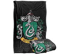 Harry Potter Slytherin Crest - Manta de tacto sedoso (91,4 x 147,3 cm), color negro
