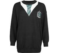 Harry Potter Slytherin Mujer Jersey de Punto Negro 55% acrilico, 45% algodón Ancho