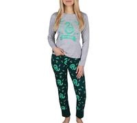 Harry Potter Slytherin Pijama de dos piezas de manga larga para niña, verde, algodón 9-10 años